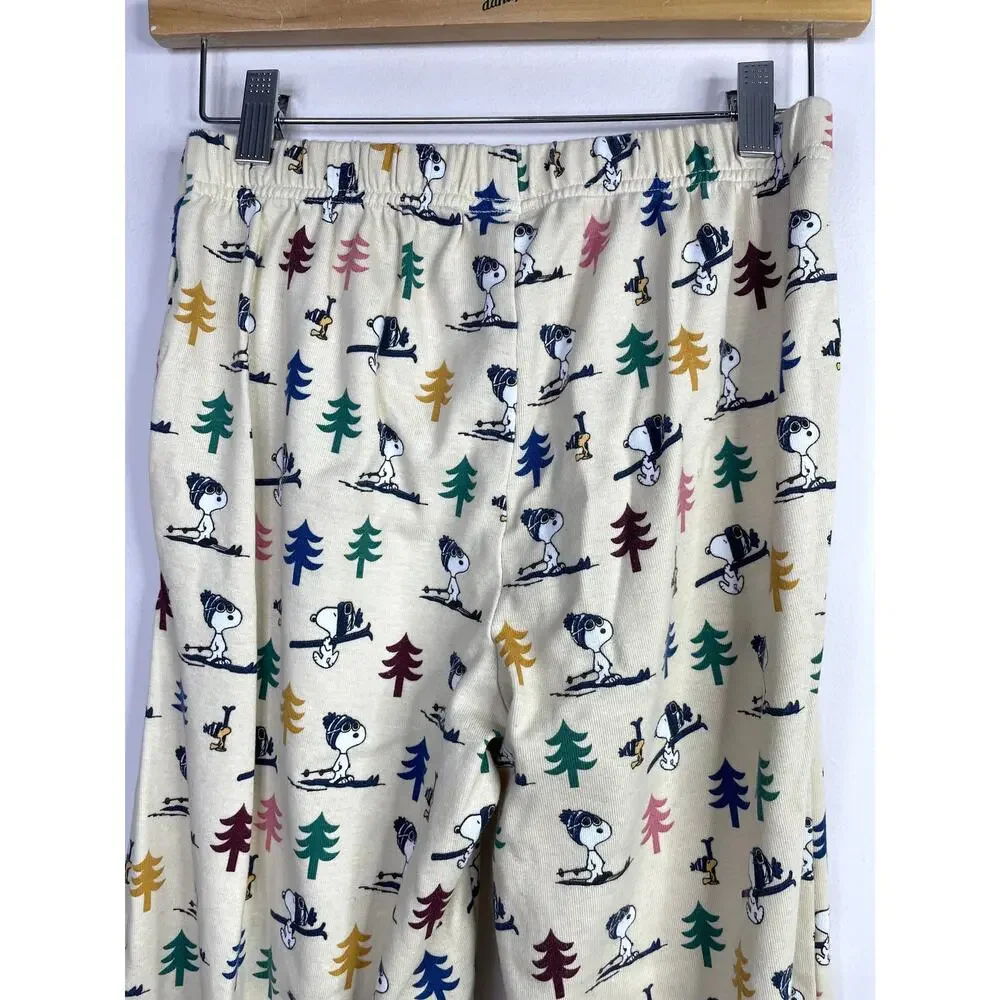 Hanna Andersson x Peanuts Snoopy Wide Leg Organic Cotton Pajama Pants Womens XS